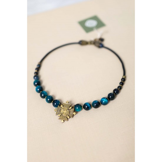 Cornflower amulet necklace