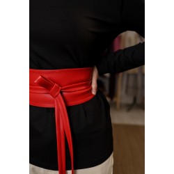 Red eco-leather belt