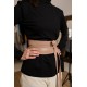 beige eco-leather belt